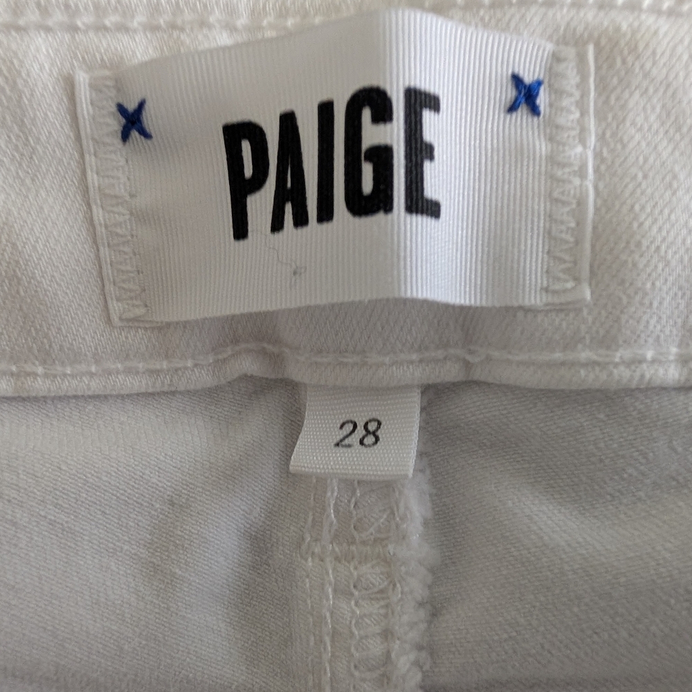 Flawless Paige Crisp White Verdugo Ankle Skinny Jean Size 28 - Picture 6 of 7